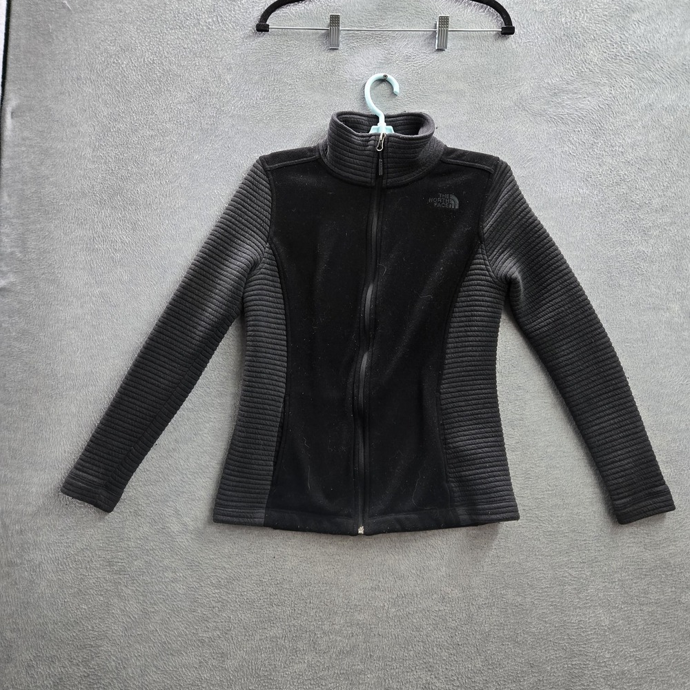 The‎ North Face Women Jacket S/P Black Indi Fleece Zipper Long Sleeve Logo